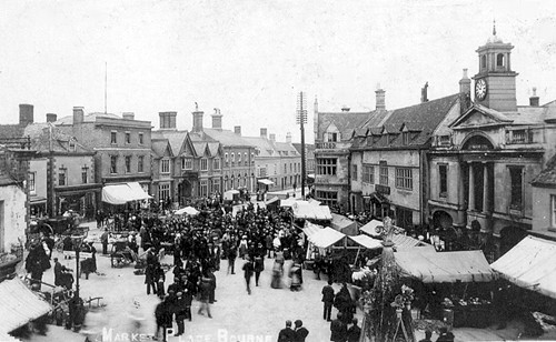 Market day in 1910 when the population was 4,343