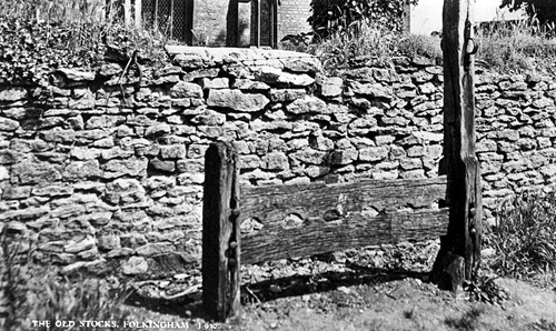 The old stocks at Folkingham