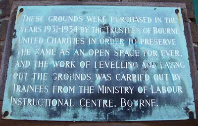 Abbey Lawn plaque