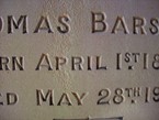 Thomas Barsby inscription