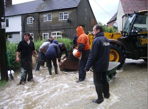 Sandbagging work underway