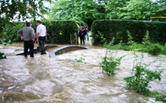 Submerged chapel bridge