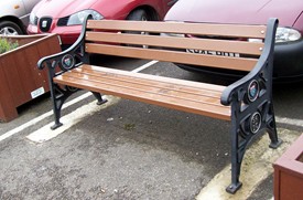 Seat in the Burghley Street car park