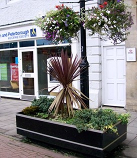 Planters in the town centre