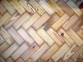 Wood block floor