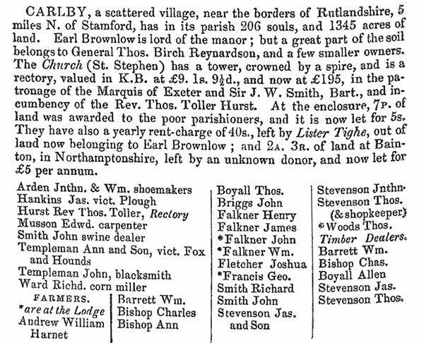 Carlby in 1842