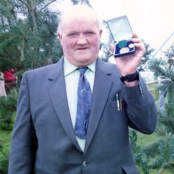 Reg with medal