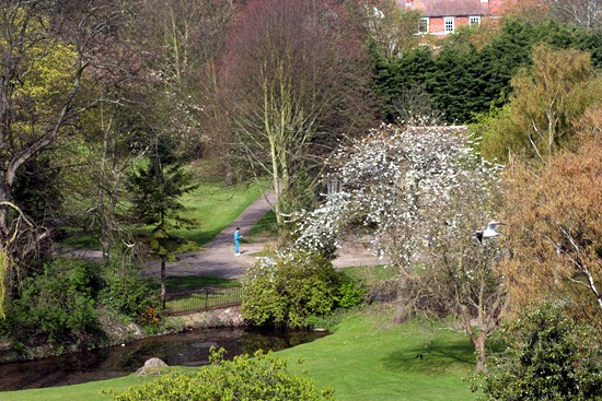 Photographed from the church tower by Jim Jones in April 2010