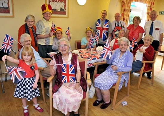 Residents of Digby Court celebrate