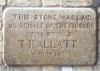 Sunday School foundation stone