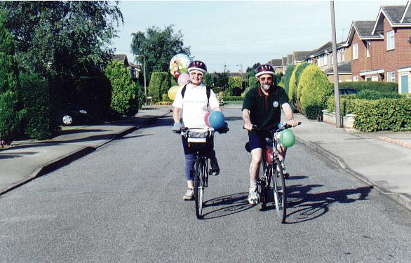 Sponsored cycle ride in 2000