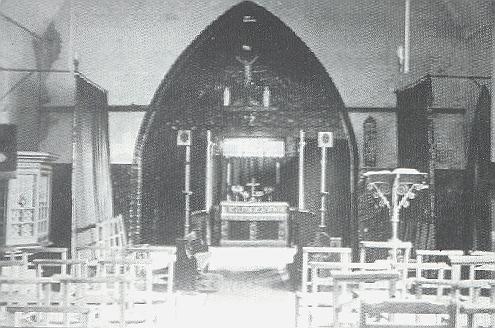 Inside the mission church