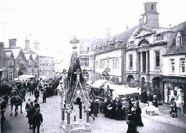 The Market Place on fair day in 1900
