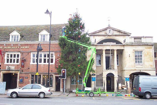 Decorating the Christmas tree