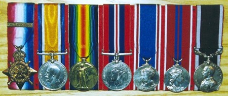 Copies of Sharpe's campaign medals