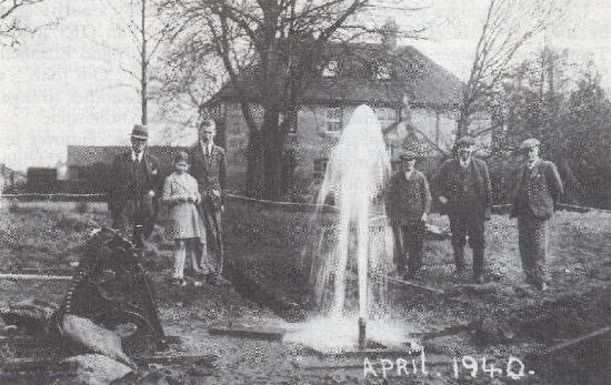 Water borehole at Thurlby Manor in 1940