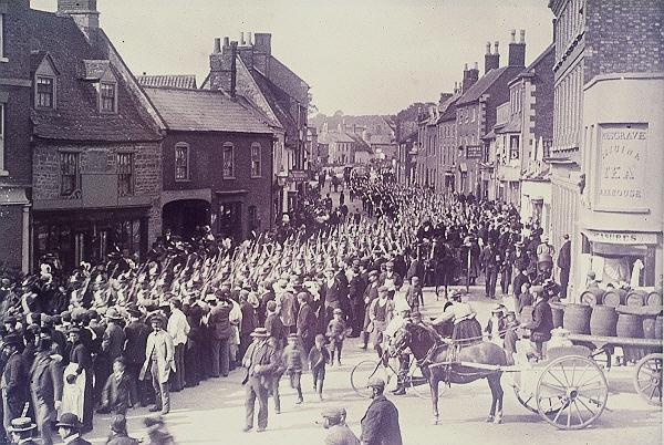 Recruiting parade in 1897