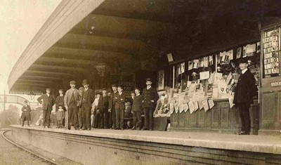 Bourne railway station bookstall