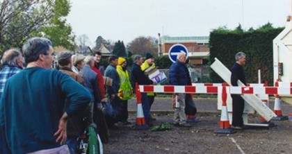 Queueing to dump rubbish in 2001