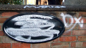 Vandalised plaque