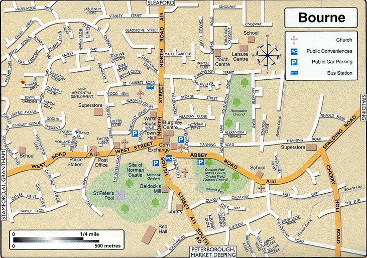 Bourne street map